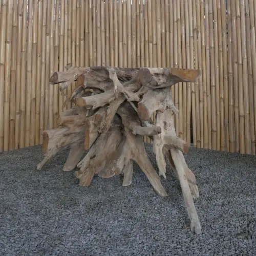 Product image of the product “Console, made from unique teak root- Approx. 120cm Length and 80cm Height. The shape may vary. ”